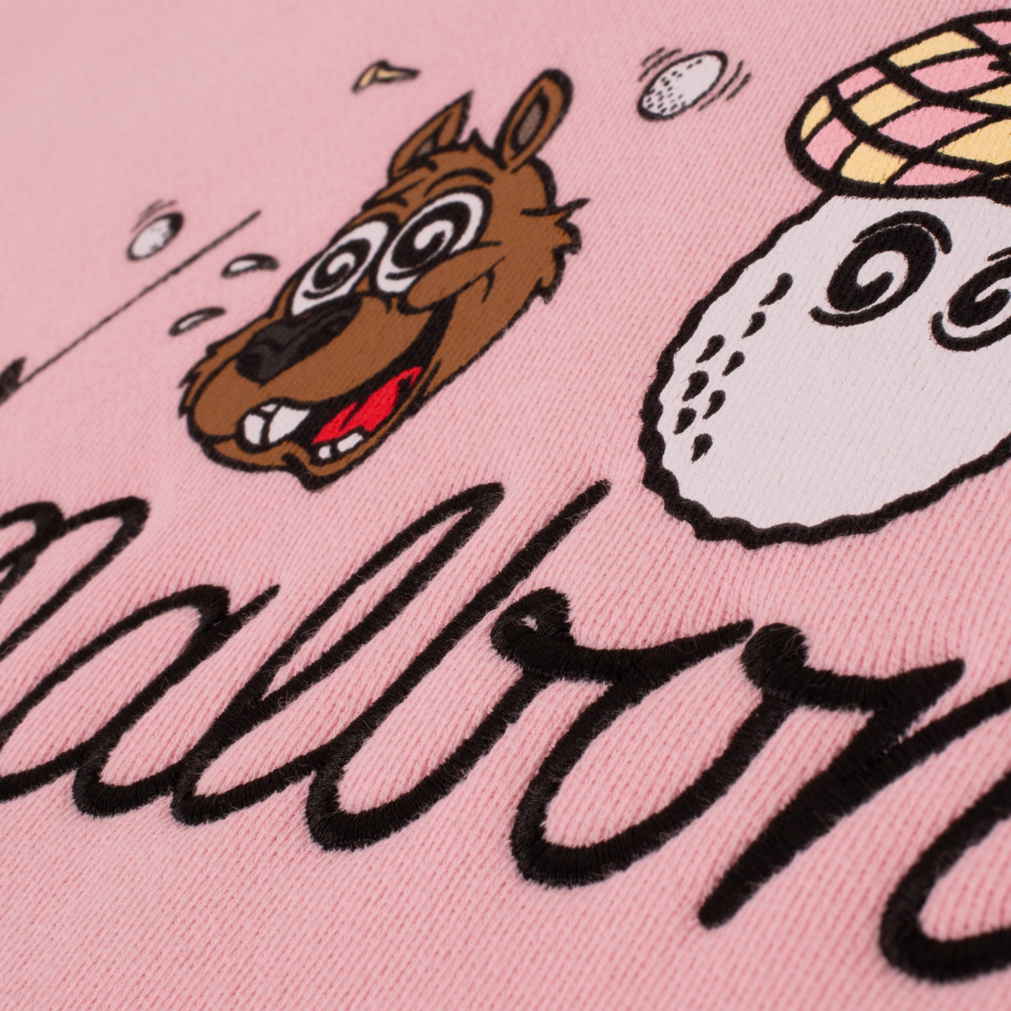 Malbon Two Man Scramble Mens Crew Neck Jumper Pink